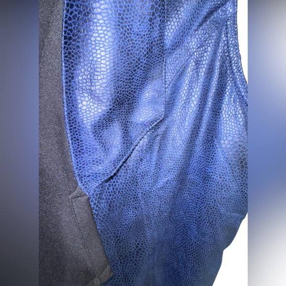 Jacket & Top Jacket Vegan Leather Trim Asymmetrical Front. Size XL - Picture 3 of 6